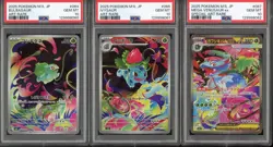 Pokemon PSA 10 - Bulbasaur Ivysaur Venusaur Set 087/063 Mega Brave Japanese Seq - Image 1