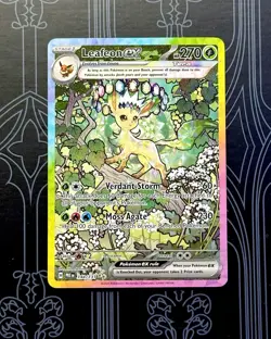 Leafeon ex 144/131 Sv: Prismatic Evolutions SIR Holo Pokemon TCG - Image 1