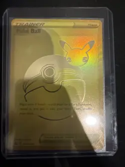Sealed Trainer Poke Ball SWSH146 Gold Holo Foil Promo Pokemon Card 25th Anniv - Image 1