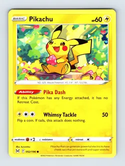 Pikachu - Lost Origin 052/196 - Common - NM - Pokemon - Image 1