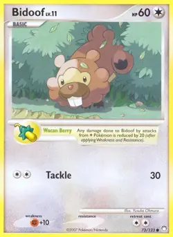 Pokemon Bidoof (73/129) Mysterious Treasures LP REVERSE HOLO - Image 1