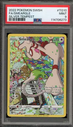 Pokemon Smeargle Silver Tempest Trainer Gallery Full Art #TG10 PSA 9 - Image 1