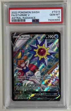 Pokemon TCG Starmie V Astral Radiance Holo Full Art TG13/TG30 PSA 10 Gem Mint - Image 1