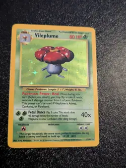 Pokemon TCG Vileplume Jungle 15/64 Holo No Symbol Holo Rare MP - Image 1