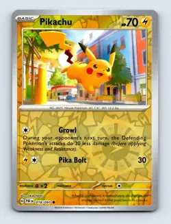 Pikachu - Paldean Fates 018/091 - Common - Reverse Holo - NM - Pokemon TCG - Image 1