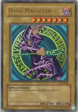 1996 TCG Unlimited Dark Magician HOLO RARE #SDY-006 PLAYED 3 - Image 1