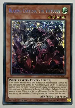 Blazing Cartesia, The Virtous MP23-EN162 (NM) Secret Rare 1st Edition Yu-Gi-Oh! - Image 1