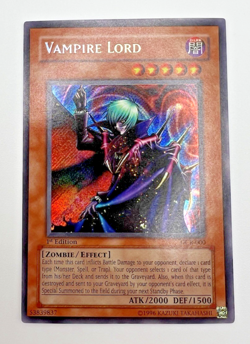 Vintage Yu-Gi-Oh! - Vampire Lord (DCR-000 Dark Crisis 1st Edition 2003 SR) NM - Image 1