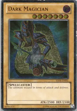 1996 TCG Unlimited DARK MAGICIAN ULTIMATE RARE HOLO RARE #YSYR-EN001 - Image 1