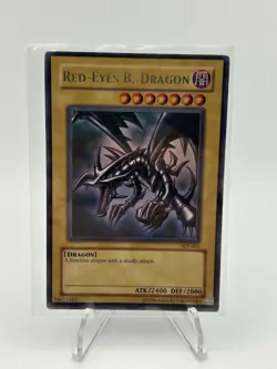 Yugioh Red-Eyes Black Dragon SDJ-001 Unlimited Edition Holo Rare Yu-Gi-Oh! MP - Image 1