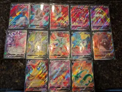 Pokemon Lot Of 13 Full Art V VMAX Cards NM Victini Arcanine Salamence Greedent - Image 1
