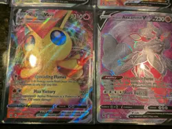 Pokemon Lot Of 13 Full Art V VMAX Cards NM Victini Arcanine Salamence Greedent - Image 5