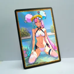 IONO Waifu Anime Card LIMITED 1/1 Custom TCG Holo Goddess Story ACG T13462 - Image 2