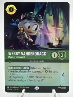 Disney LORCANA Webby Vanderquack - Mystery Enthusiast (Epic) 211/204 - Image 1