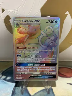 Blastoise GX 218/214 Pokemon Unbroken Bonds Sun & Moon Secret Rare Card NM - Image 1