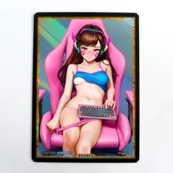 D.VA Waifu Anime Card LIMITED 1/1 Custom TCG Holo Goddess Story ACG T13443 - Image 1