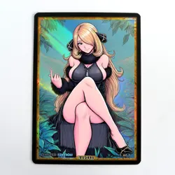 CYNTHIA Waifu Anime Card LIMITED 1/1 Custom TCG Holo Goddess Story ACG T13441 - Image 1