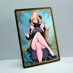 CYNTHIA Waifu Anime Card LIMITED 1/1 Custom TCG Holo Goddess Story ACG T13441 - Image 2