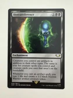 Biotransference MTG Magic the Gathering Card NM Near Mint 40K - Image 1
