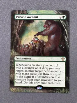Puca's Covenant MTG Lorwyn Eclipsed Commander Hand Painted Extended Altered Art - Image 1