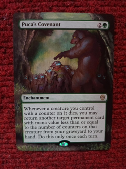 Puca's Covenant MTG Lorwyn Eclipsed Commander Hand Painted Extended Altered Art - Image 2