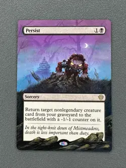 Persist MTG Lorwyn Eclipsed Commander Hand Painted Borderless Full Altered Art v - Image 1
