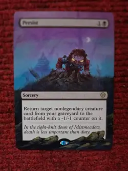 Persist MTG Lorwyn Eclipsed Commander Hand Painted Borderless Full Altered Art v - Image 2