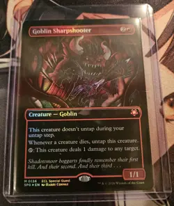 Goblin Sharpshooter NM #136 Borderless Foil MTG Lorwyn Eclipsed - Image 1