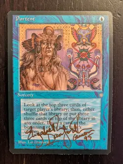 Portent SIGNED * ICE AGE * NM/LP * Magic the Gathering MtG - Image 1