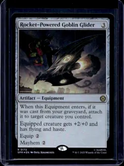 2025 Magic MTG Marvel's Spider-Man Rocket-Powered Goblin Glider Foil Rare #0172 - Image 1