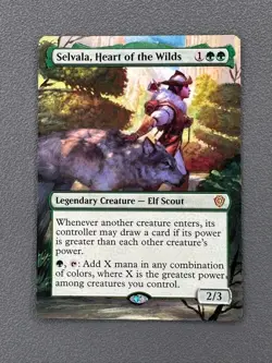 Selvala Heart of the Wilds MTG Lorwyn Eclipsed Hand Painted Extended Altered Art - Image 1