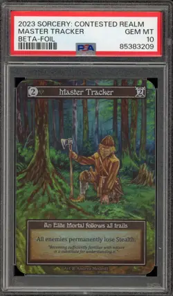 Sorcery: Contested Realm Master Tracker Beta Foil PSA 10 Gem Mint - Image 1