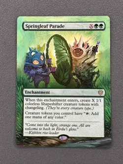 Springleaf Parade 19 MTG Lorwyn Eclipsed Commander Hand Painted Full Altered Art - Image 1