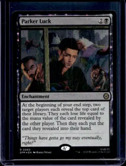 2025 Magic MTG Marvel's Spider-Man Parker Luck Foil Rare #0060 - Image 1