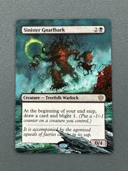 Sinister Gnarlbark MTG Lorwyn Eclipsed Commander Hand Painted Full Altered Art v - Image 1