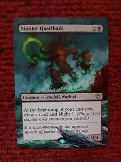 Sinister Gnarlbark MTG Lorwyn Eclipsed Commander Hand Painted Full Altered Art v - Image 2