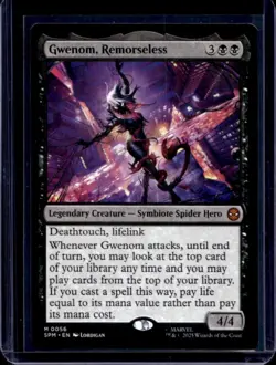 2025 Magic MTG Marvel's Spider-Man Gwenom Remorseless Foil #0056 - Image 1