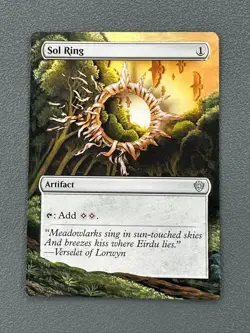 Sol Ring #57 MTG Lorwyn Eclipsed Commander Hand Painted Borderless Altered Art v - Image 1