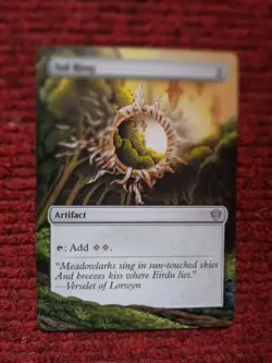 Sol Ring #57 MTG Lorwyn Eclipsed Commander Hand Painted Borderless Altered Art v - Image 2