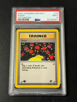 Sleep! 79/82 Rocket 1st Ed. PSA 9 Pokemon - Image 1