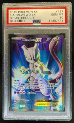 2015 Pokemon XY BREAKthrough Mewtwo #157/162 PSA 10 - Image 1