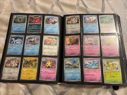 Binder Pokemon Card Collection Mixed Holos Rares Uncommons Reverse ~320 - Image 2