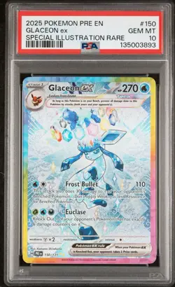 Pokemon 2025 Glaceon ex 150/131 SIR Prismatic Evolutions GEM MINT PSA 10 - Image 1