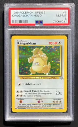 PSA 8 Kangaskhan 5/64 Pokemon Jungle Unlimited Holo Rare TCG NM - Image 1