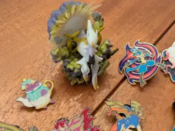 Pokemon Lot Of 14 Different Pins And Arceus Figure Pikachu Lugia Lucario - Image 2
