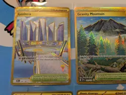 Pokemon Lot Of 6 Gold Card Hyper Rare Gravity Mountain Levincia Lapras Energy NM - Image 2