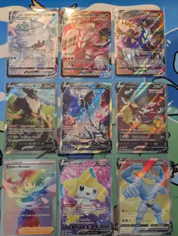 Pokemon Lot Of 8 Full Art V Cards 1 Rainbow Jirachi Machamp Urshifu NM - Image 1