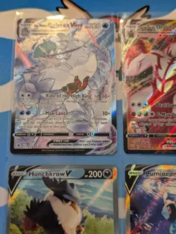 Pokemon Lot Of 8 Full Art V Cards 1 Rainbow Jirachi Machamp Urshifu NM - Image 2