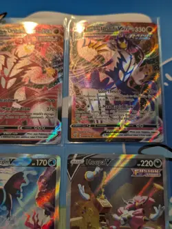 Pokemon Lot Of 8 Full Art V Cards 1 Rainbow Jirachi Machamp Urshifu NM - Image 3