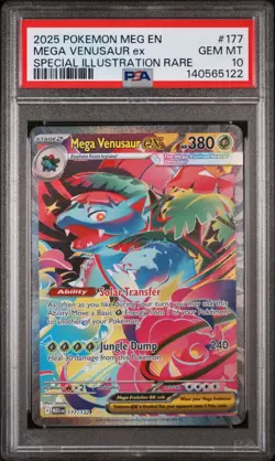 2025 POKEMON MEGA EVOLUTION SPECIAL ILLUSTRATION RARE MEGA VENUSAUR EX PSA 10 - Image 1